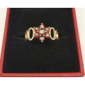 Vintage 9ct Gold Genuine Garnet Ring from UK