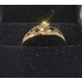 9ct Gold Diamond Solitaire Celtic Engagement Ring - Pre-owned