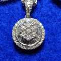 18ct White Gold Ladies Neckchain with Diamond Pendant - Pre-owned with certificate