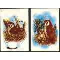 Swaziland 1982 "Fishing Owls" Unserviced Limited Edition Postcards x (4)