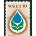 South Africa 1970 "Water Campaign" 2 1/2c vertical pair with Stunning Variety (**)