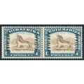 South Africa 1930/47 Officials 1 shilling pair of stamps (SACC O17) (**)
