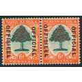 South Africa 1935/50 Officials 6d pair of stamps (SACC O30) (**)