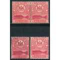 Cape of Good Hope 1900 Changed Design 1d stamps x (4) (SACC 64 and 64a) (**)