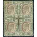 Transvaal 1902 King Edward VII Block of (4) x 1/2d stamps (SACC 250) (*)