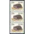 South Africa 1997 Sixth Definitive 20c Strip of stamp with Variety (SACC 829b) (**)