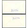 South Africa 1976 Signed Official First Day Covers x (2)