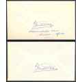 South Africa 1976 Signed Official First Day Covers x (2)