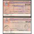 Zimbabwe 2001/02 small lot of (6) x issued Postal Orders with interesting Postmarks
