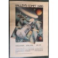 South African Airways 1986 "Halley's Comet" large Calendar