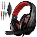 Gaming Headset,3.5mm Wired Bass Stereo Noise Isolation Gaming Headphones With Mic For Laptop Compute
