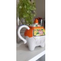 Vintage Elephant Teapot Marked Chinese Porcelain