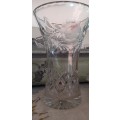 Vintage Crystal Large Vase-Rose cut Crystal