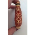 Little Antique carved Snuff bottle with bird carvings