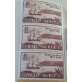 South Africa SG127a, 1949 Natal Settlers Extended Rigging Flaw