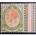 Union of SA-1913 SACC 9, 4d Gutter Pair, Orange and Olive Green MNH