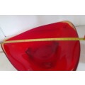 Stylish 29cm W,Red shades Murano Footed Bowl