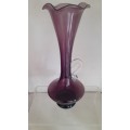Stylish Detailed Velvet/purple Venetian Vase