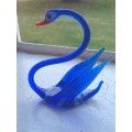 VTG Beautiful Murano Blue Glass Swan