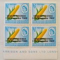 SOUTHERN RHODESIA-HARRISON AND SONS LONDON PRINTERS-1965 INDEPENCE DAY OVERPRINT SACC 116