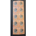 UNION OF SA-3d, Black and Orange, STRIP of 10, SACC 7