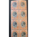 UNION OF SA-3d, Black and Orange, STRIP of 10, SACC 7