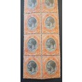 UNION OF SA-3d, Black and Orange, STRIP of 10, SACC 7