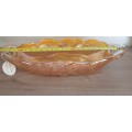 Vintage Carnival Glass Gold/Yellow/Orange Snack plate