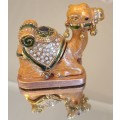 Vintage Camel Jewellery/Trinket Box with crystals