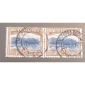 SA Union 1927- 10/- Deep Blue and Brown Double Cancel(Wynberg)1939