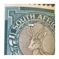 SA Union-SACC 113a,Block of 4 with vertical line between horns on 1 stamp, 1/2d upright Wmk.