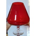 Vintage Ruby Red Vase 23cm High