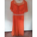 Spring Orange Formal/Evening Dress (Size: Small/ 32)