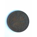 1893 10 Centesimi King Umerto Coin