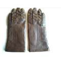A Pair of Lady Brown SYNTHETIC Leather Gloves 2
