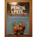 1982 TOMY Pencil Pets Puppy Dog Wind-Up Toy Sealed on board