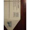 Vintage South Africa Unserviced Registered Letter 6D