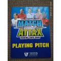 Match Attax Collector binder Soccer Trading Cards and playing pitch
