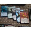 Magic The Gathering: Lot of assorted cards including lands and 5 rares