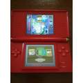 Nintendo DS Console Red With Samsung Stylus Pen, Carry Case & Games Bundle (Tested & Working)