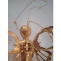 Golden coloured fairy ornament