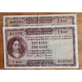 Old South African R1 notes