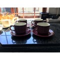 Willsgrove Pottery 4x Teacups And 4 Saucers