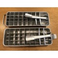 2 x Retro Quickube Aluminium ice trays