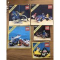 Bucket of second hand Lego - mixed with characters and 5 instruction sheets