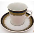HUGUENOT FINE CHINA Demi-tasse coffee cup and saucer (South African)