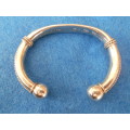 Silver cuff bracelet - engraved