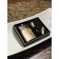 Classy Flask Set (shooter cup,tobacco pipe,multi funct tool kit)