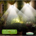 Crystal 62led solar wall rainproof ip65 activated light with 3 modes motion sensor