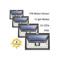 Solar Lights Outdoor Motion Sensor Light-Wall Light 24 LED-Wireless Waterproof